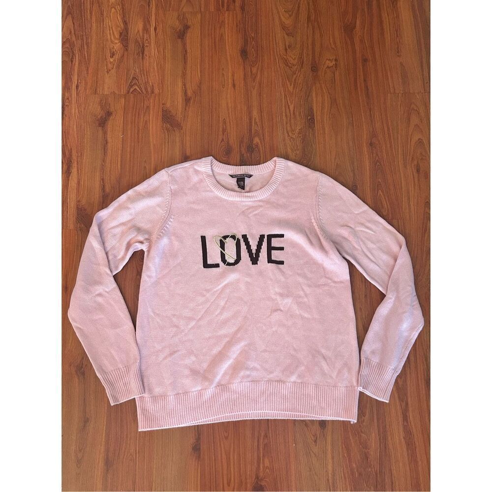 NWOT Victoria's Secret love pink sweater size M